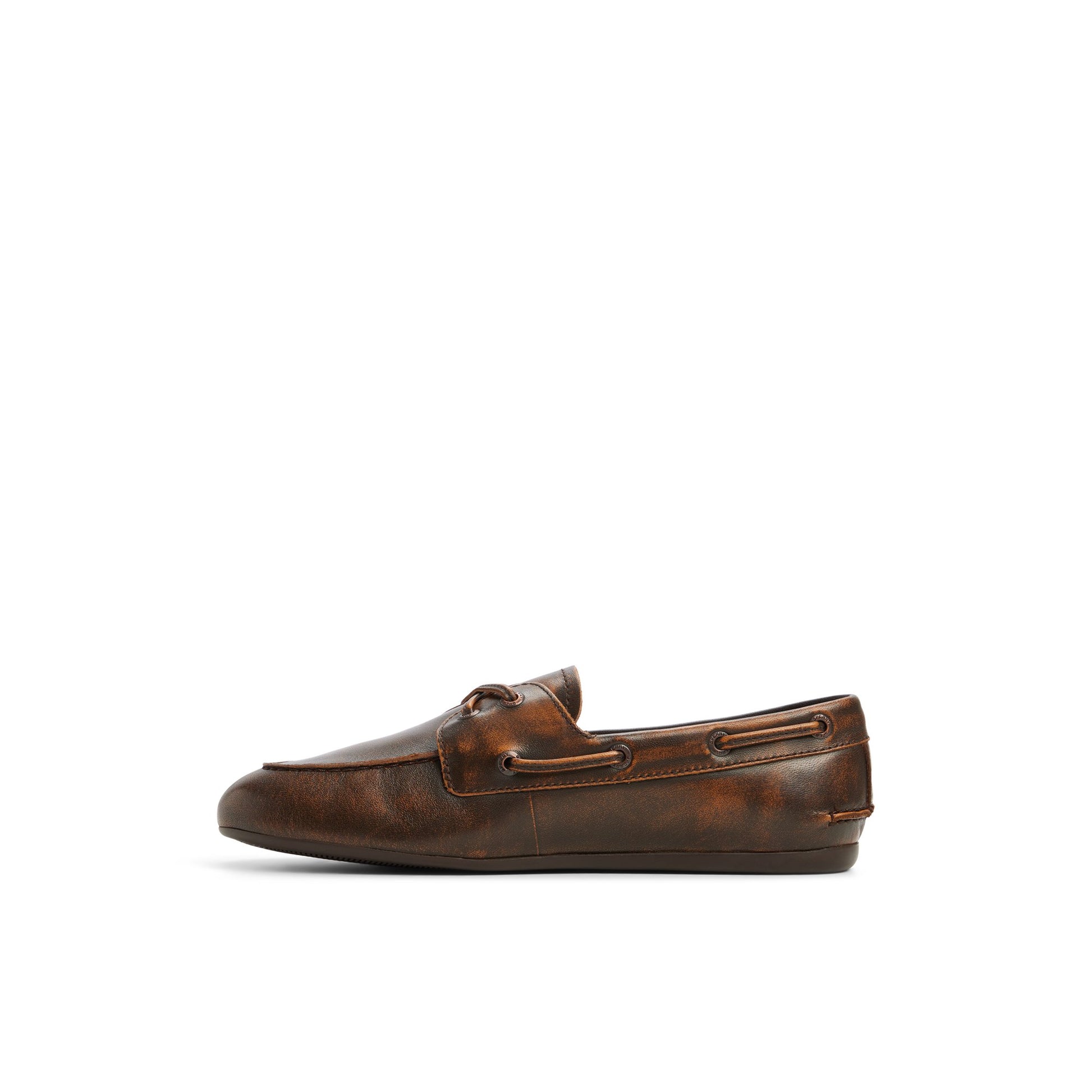 Three-quarter angle of Brown multi Slim Boat Shoe Boat Shoe's back side
