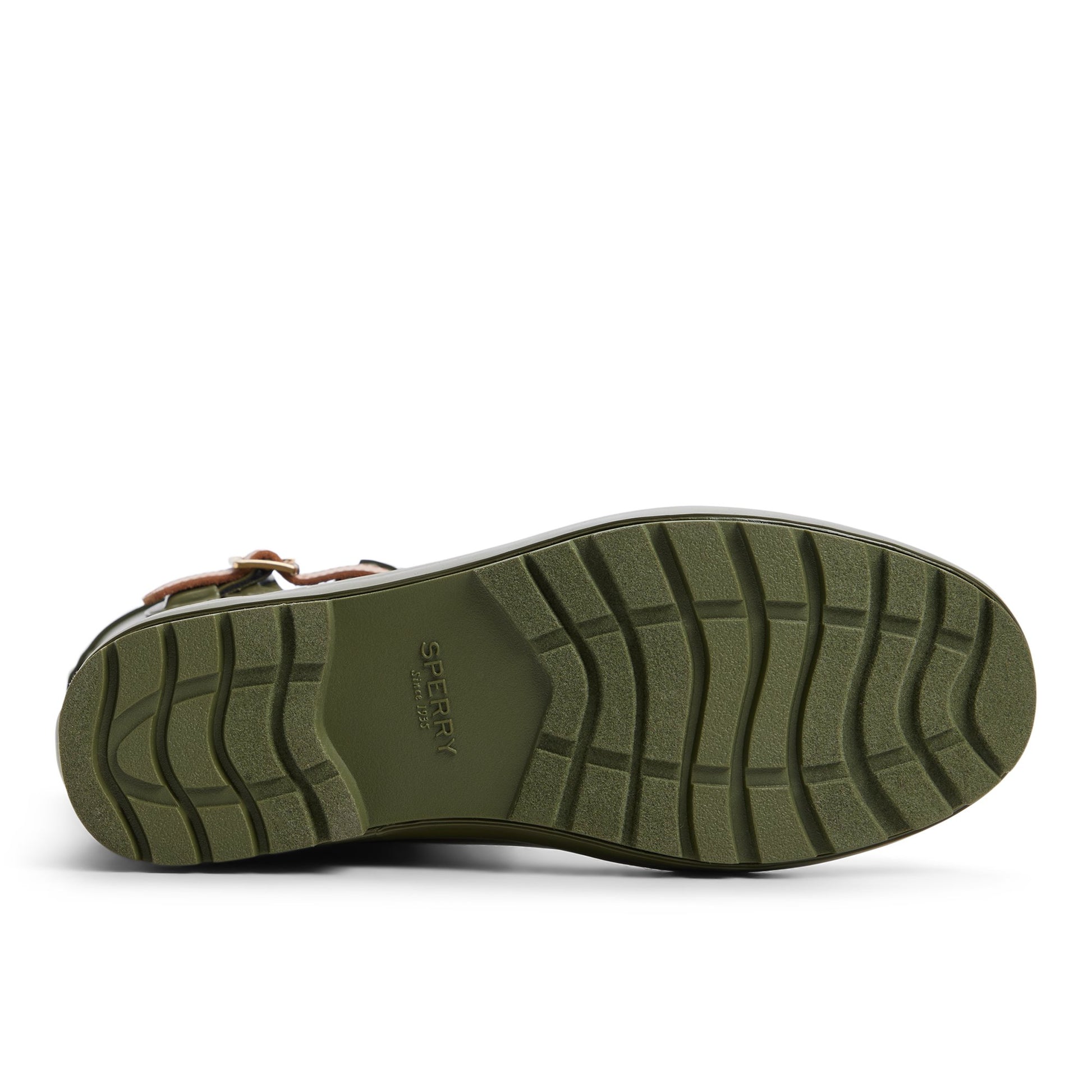 Close-up of the Khaki Drizzle Mid Calf Rain Boot Rain Boots