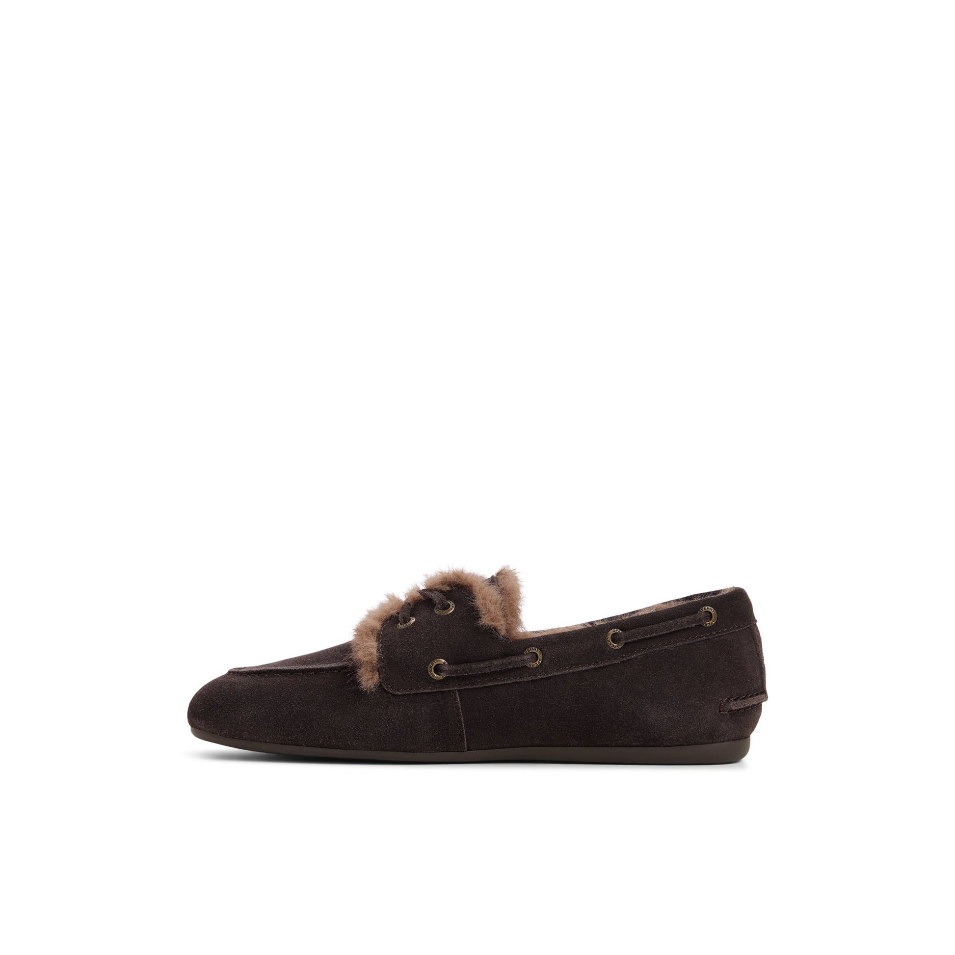 Three-quarter angle of Dark brown Slim Boat Shoe Boat Shoe's back side