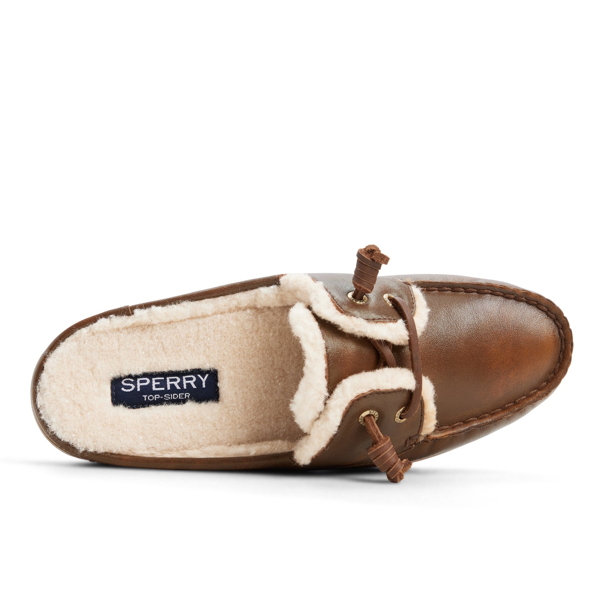 Top-down view of the Brown Authentic Original™ Mule Boat Shoe Mule