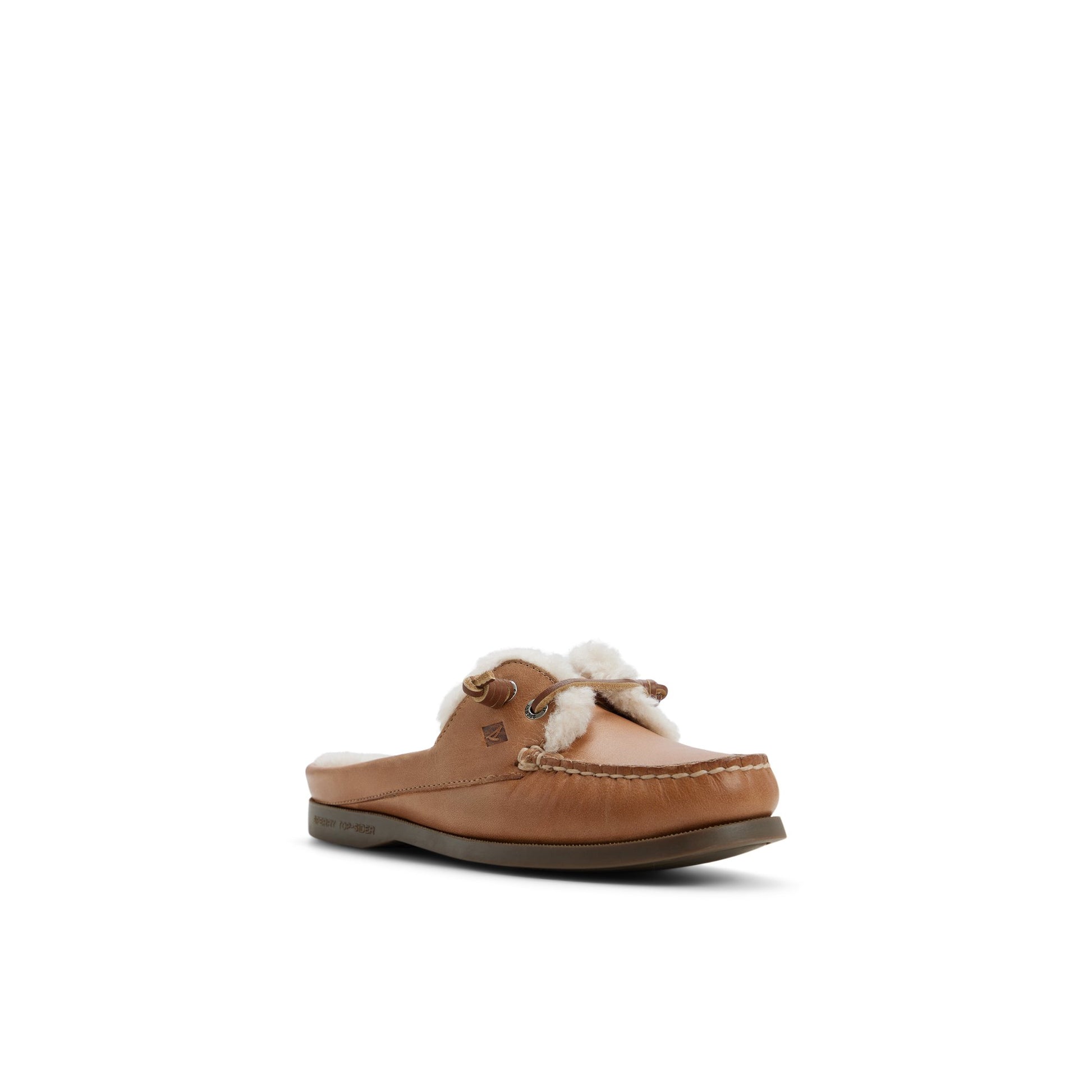Side view of Tan Authentic Original™ Mule Boat Shoe Mule