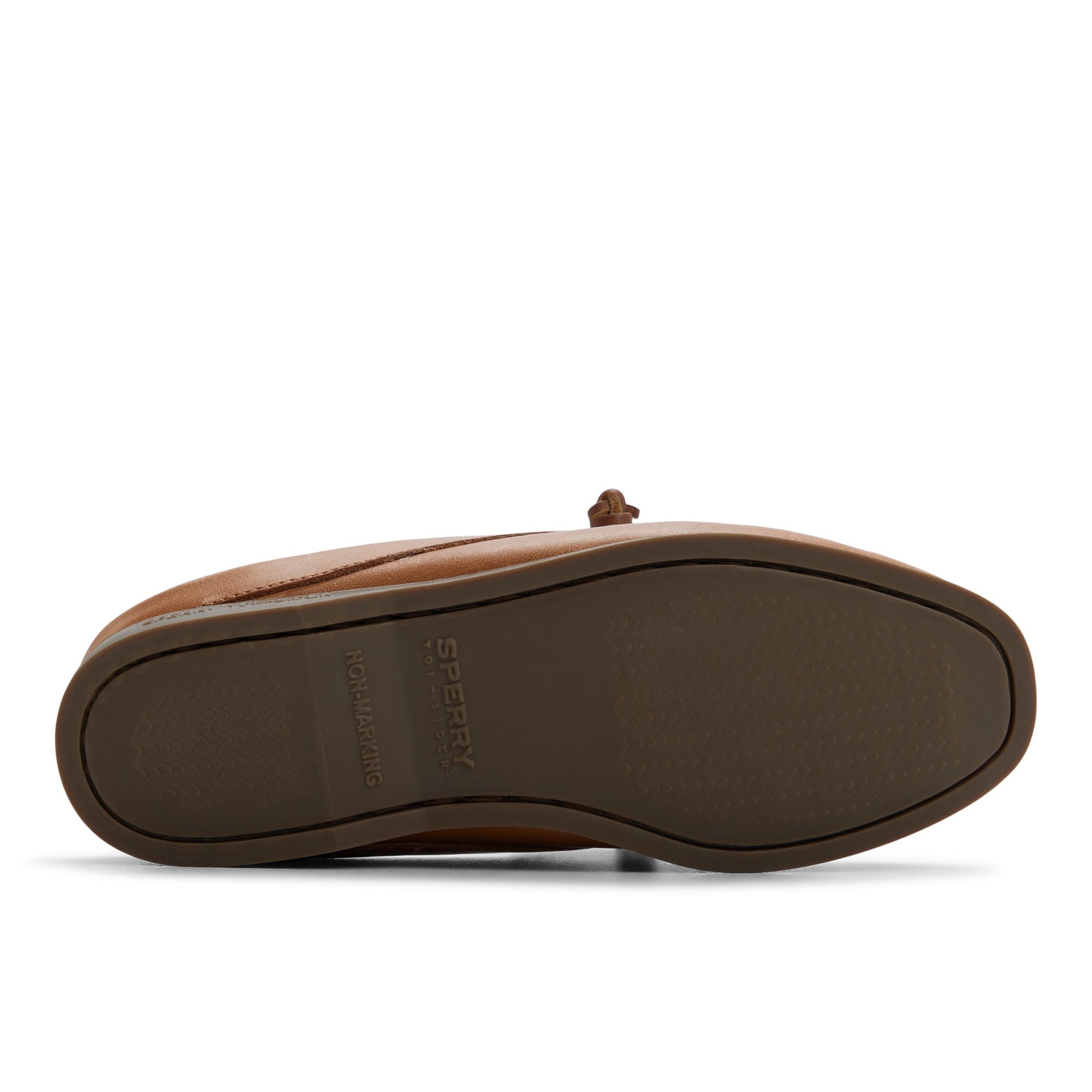Close-up of the Tan Authentic Original™ Mule Boat Shoe Mule