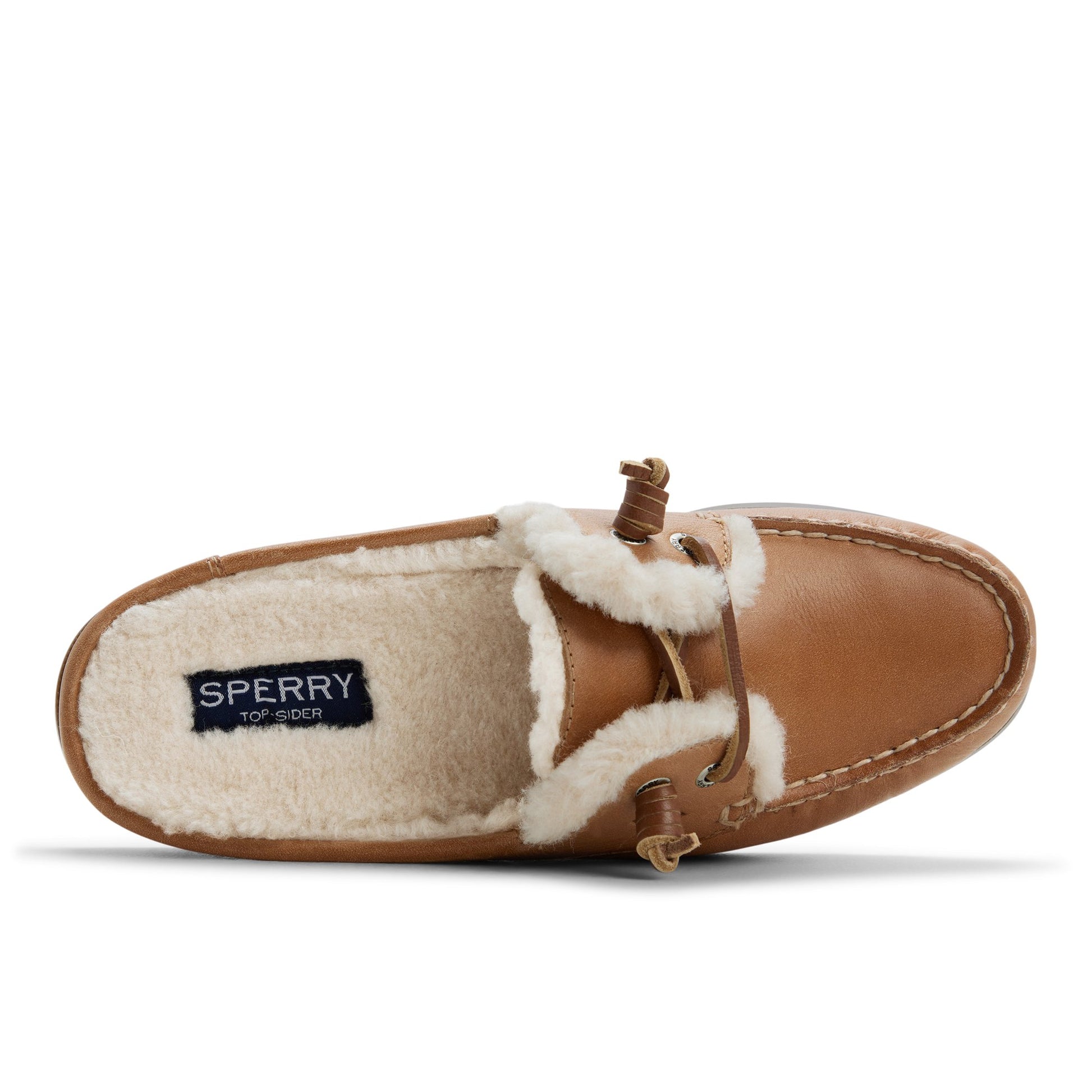 Top-down view of the Tan Authentic Original™ Mule Boat Shoe Mule
