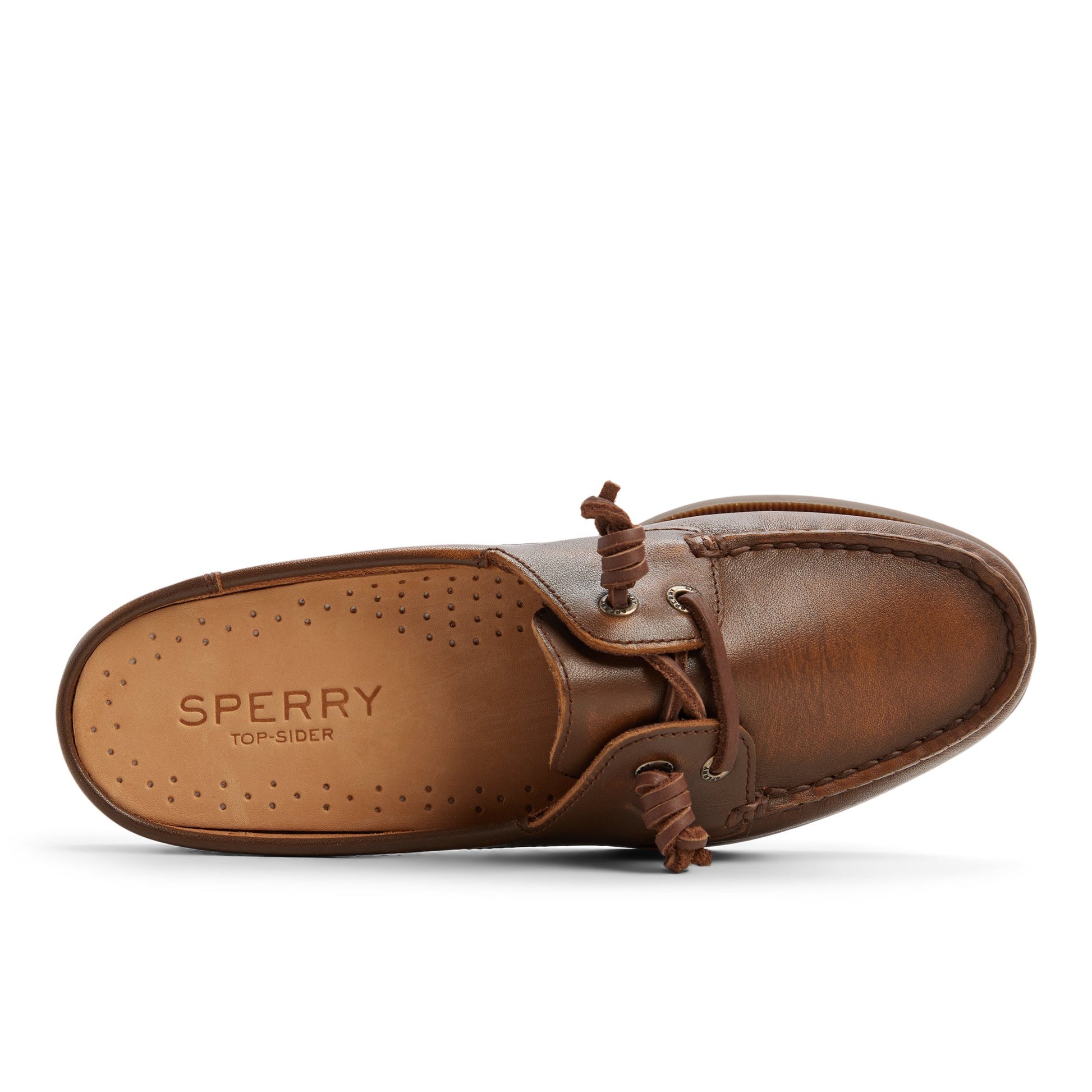 Top-down view of the Brown Authentic Original™ Mule Boat Shoe Mule