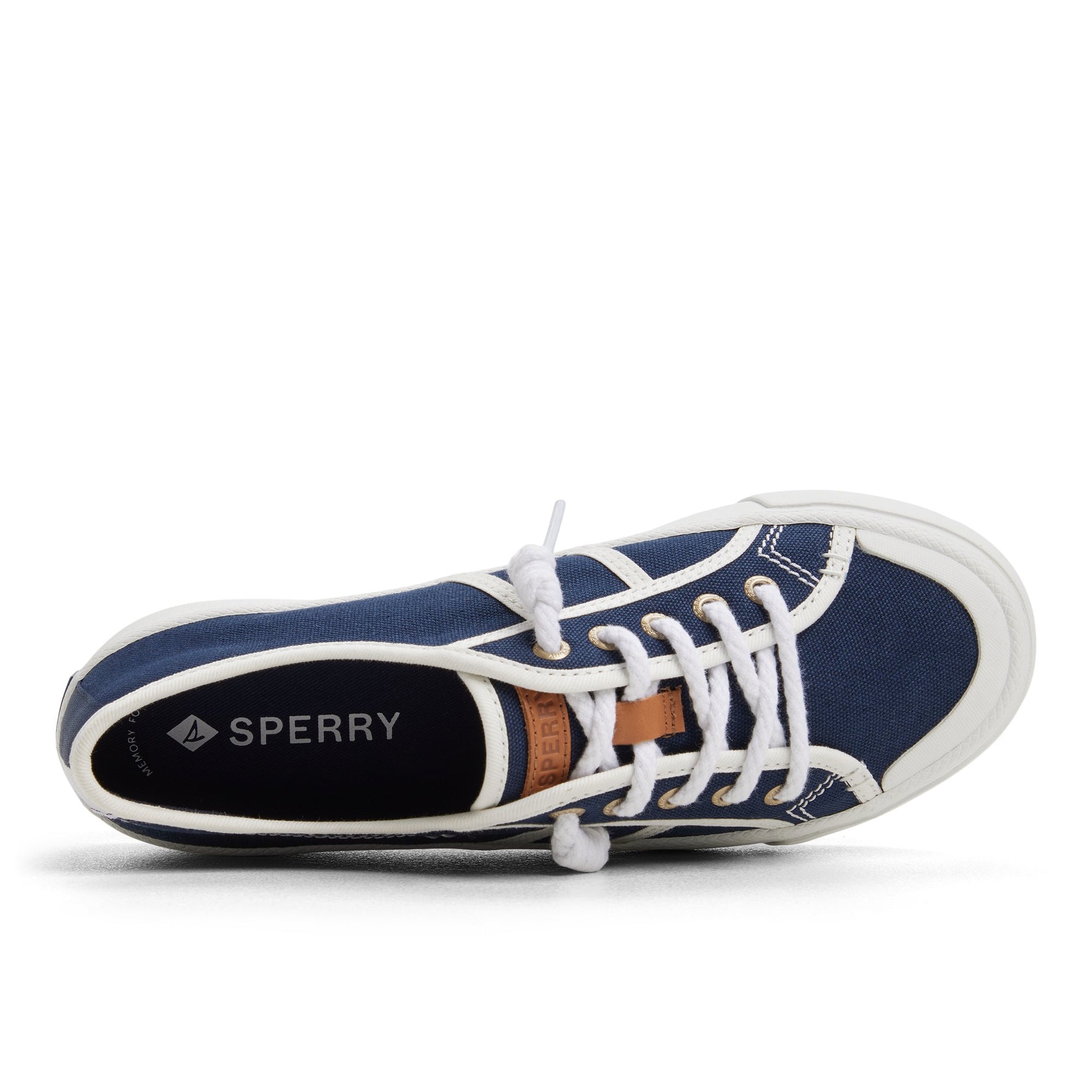 Top-down view of the Navy Pierwave 2 Platform Sneaker Low Top Sneakers