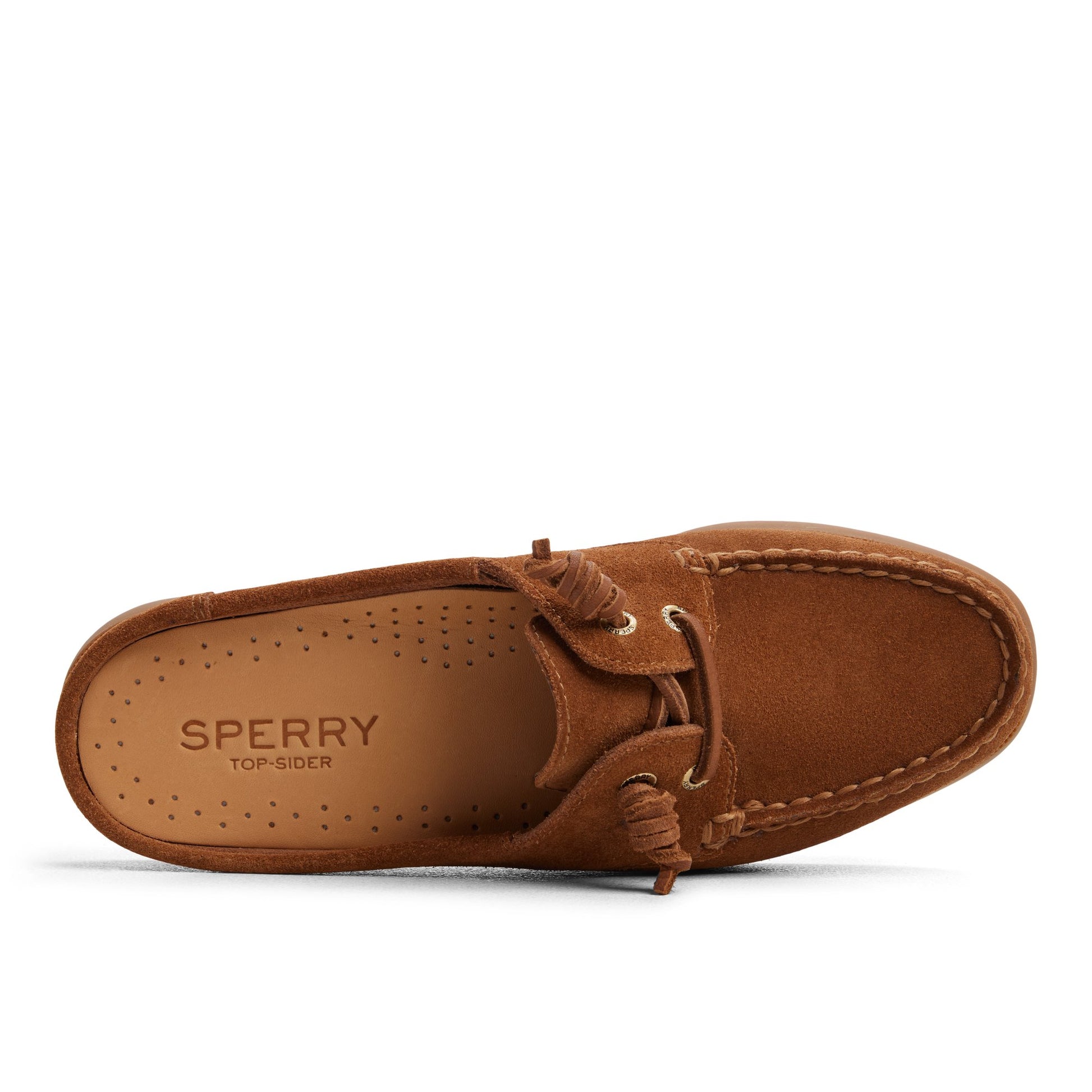 Top-down view of the Tan Authentic Original™ Mule Boat Shoe Mule