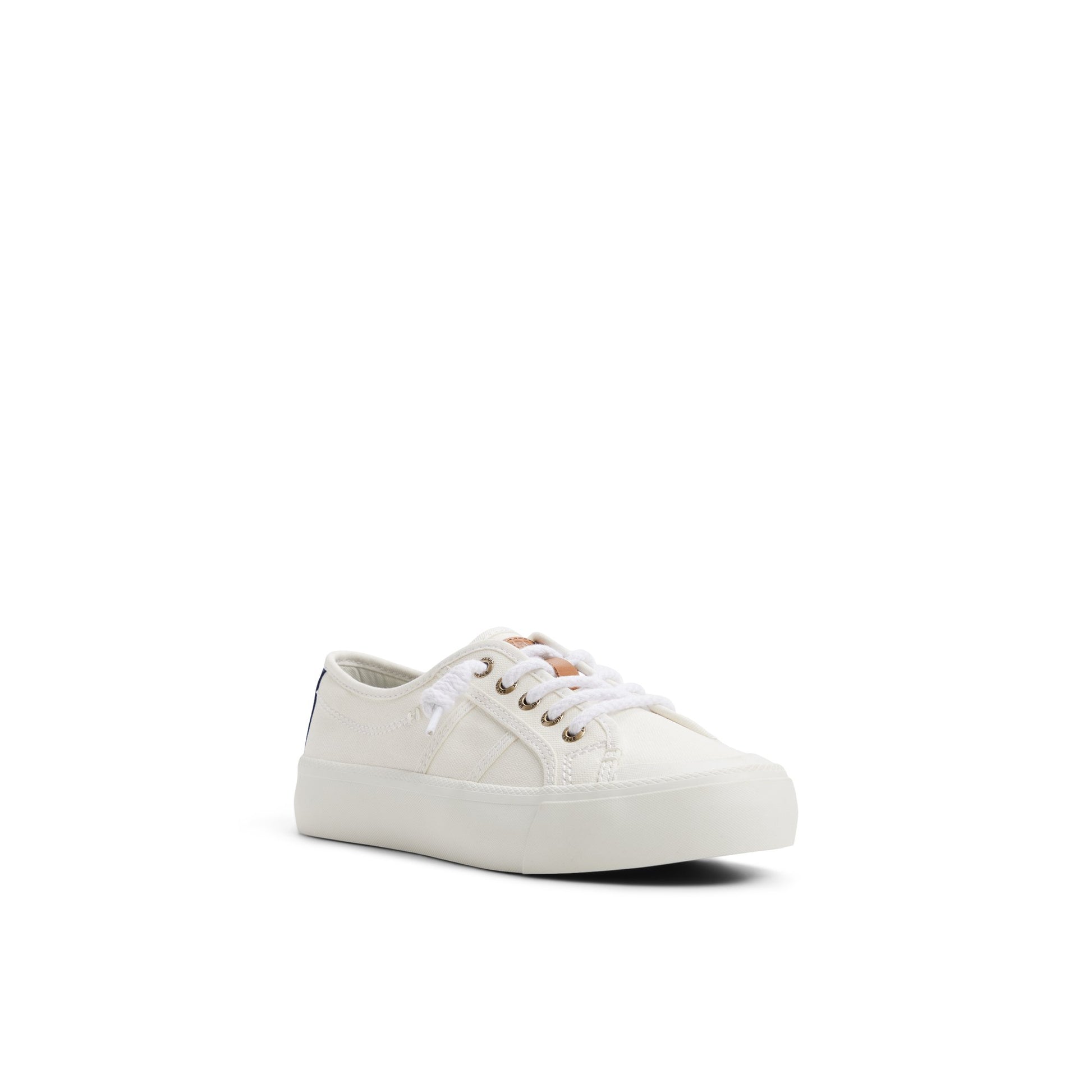 Side view of White Pierwave 2 Platform Sneaker Low Top Sneakers