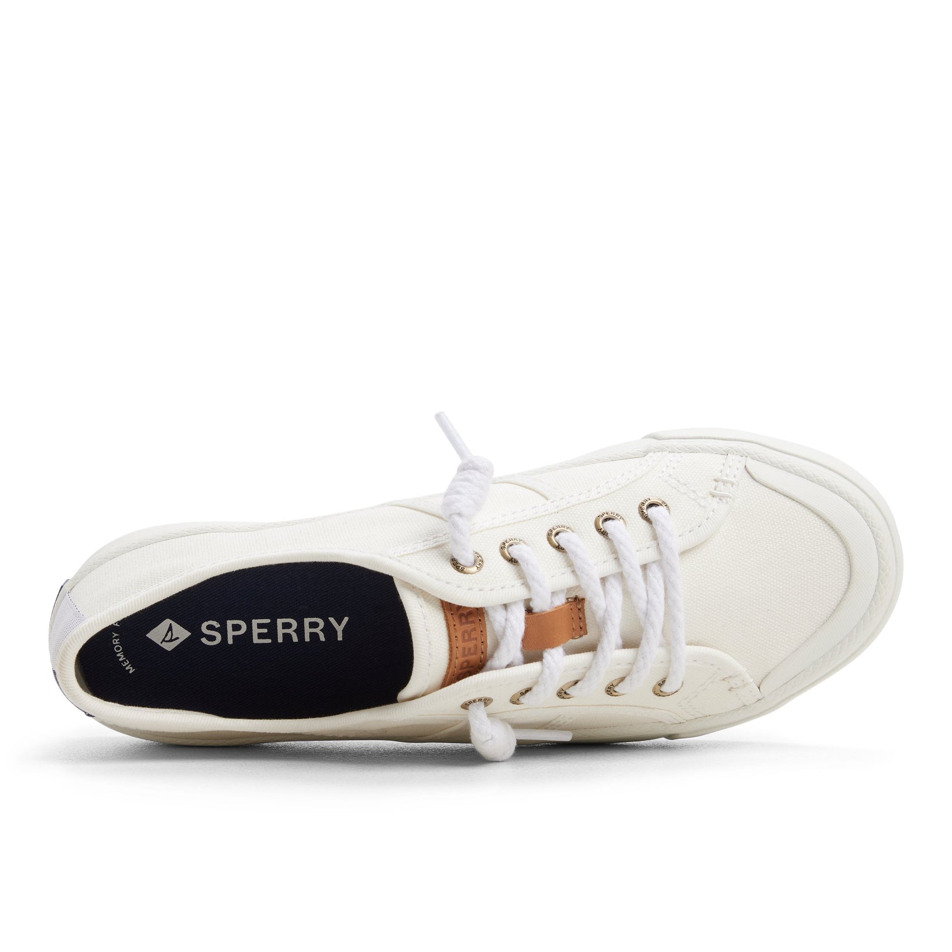 Top-down view of the White Pierwave 2 Platform Sneaker Low Top Sneakers
