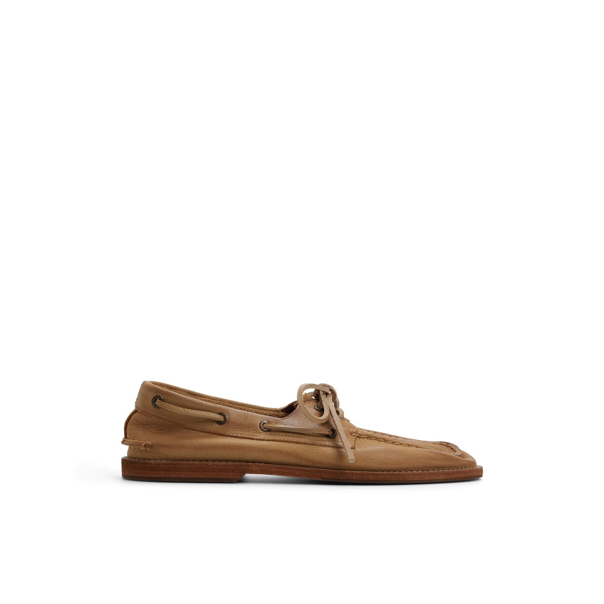 Main View of Distressed Beige Sperry x Colbo Authentic Original™ 2-Eye Boat Shoe  for Mens