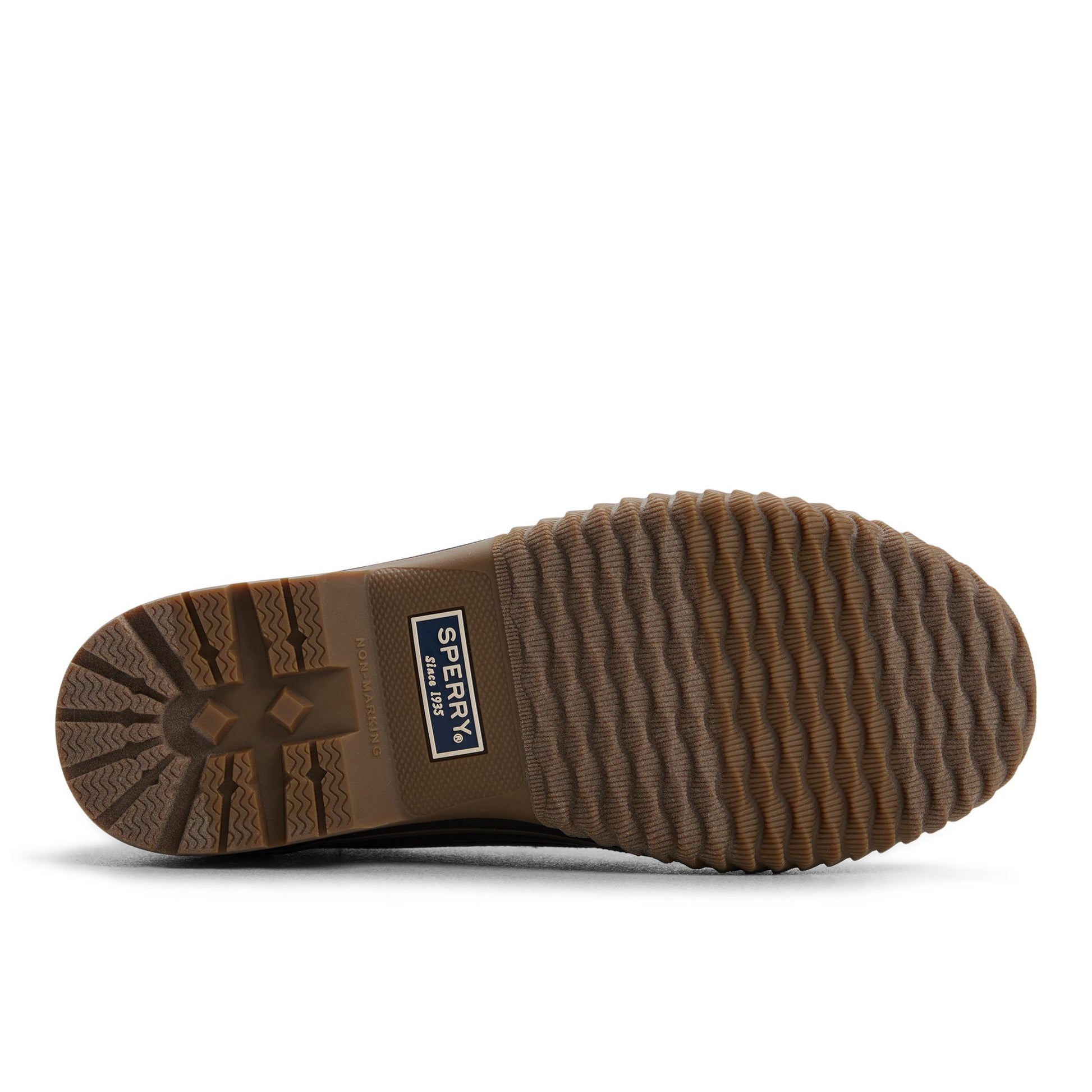 Close-up of the Dark brown Drake 3-Eye Boat Shoe Duck Boots