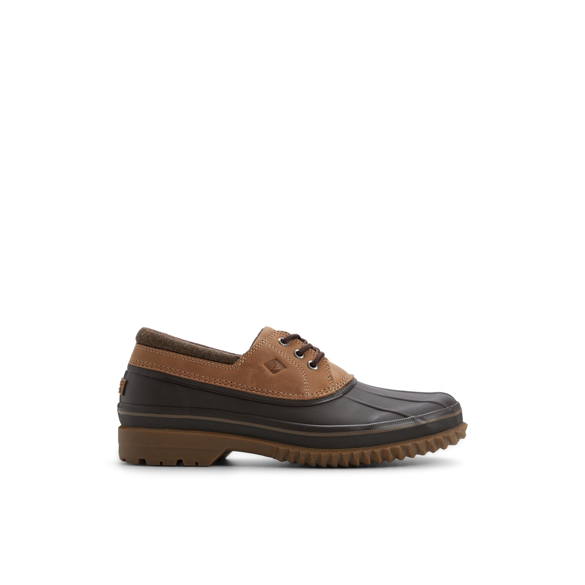 Main View of Dark brown Drake 3-Eye Boat Shoe Duck Boots for Mens