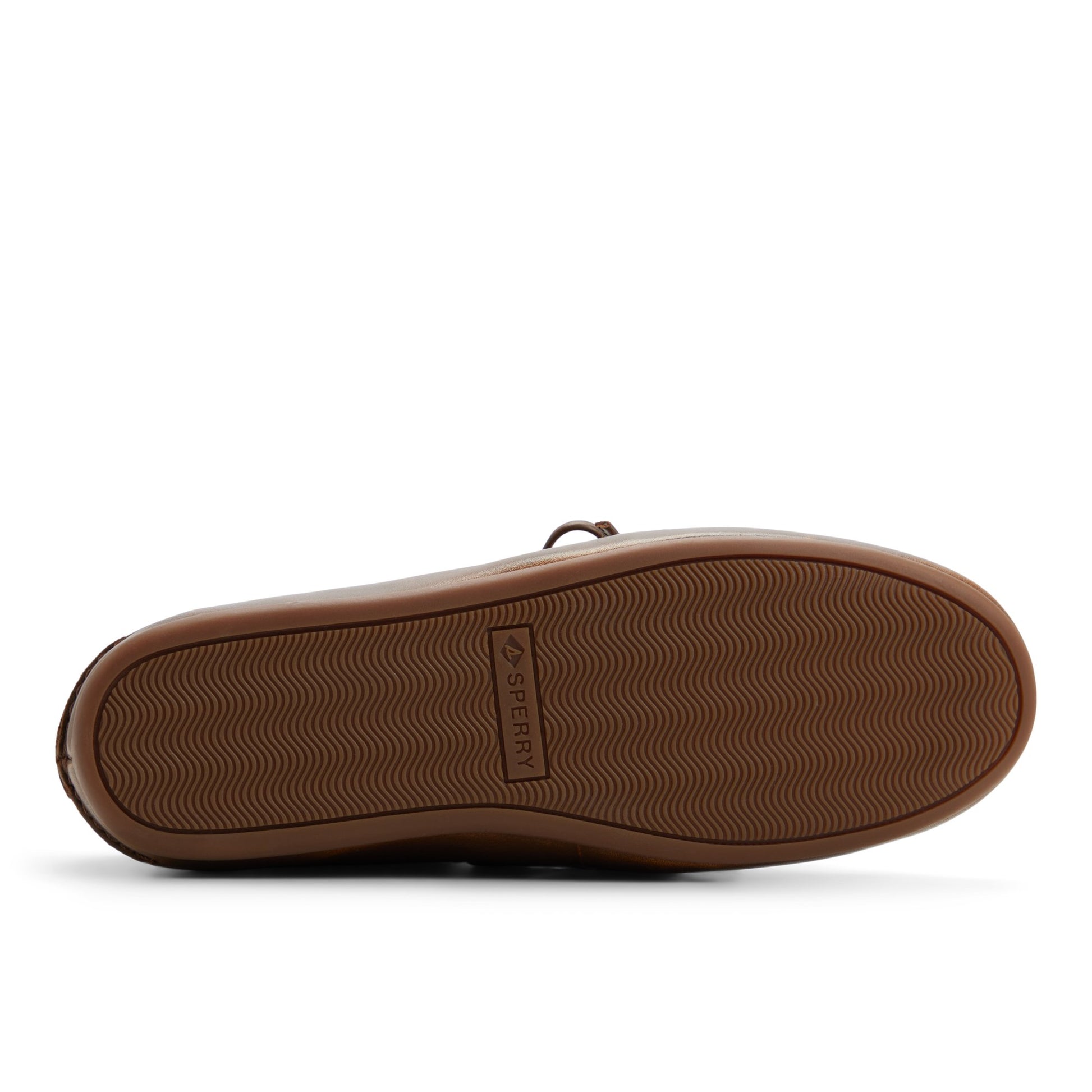 Close-up of the Brown Slim Boat Shoe