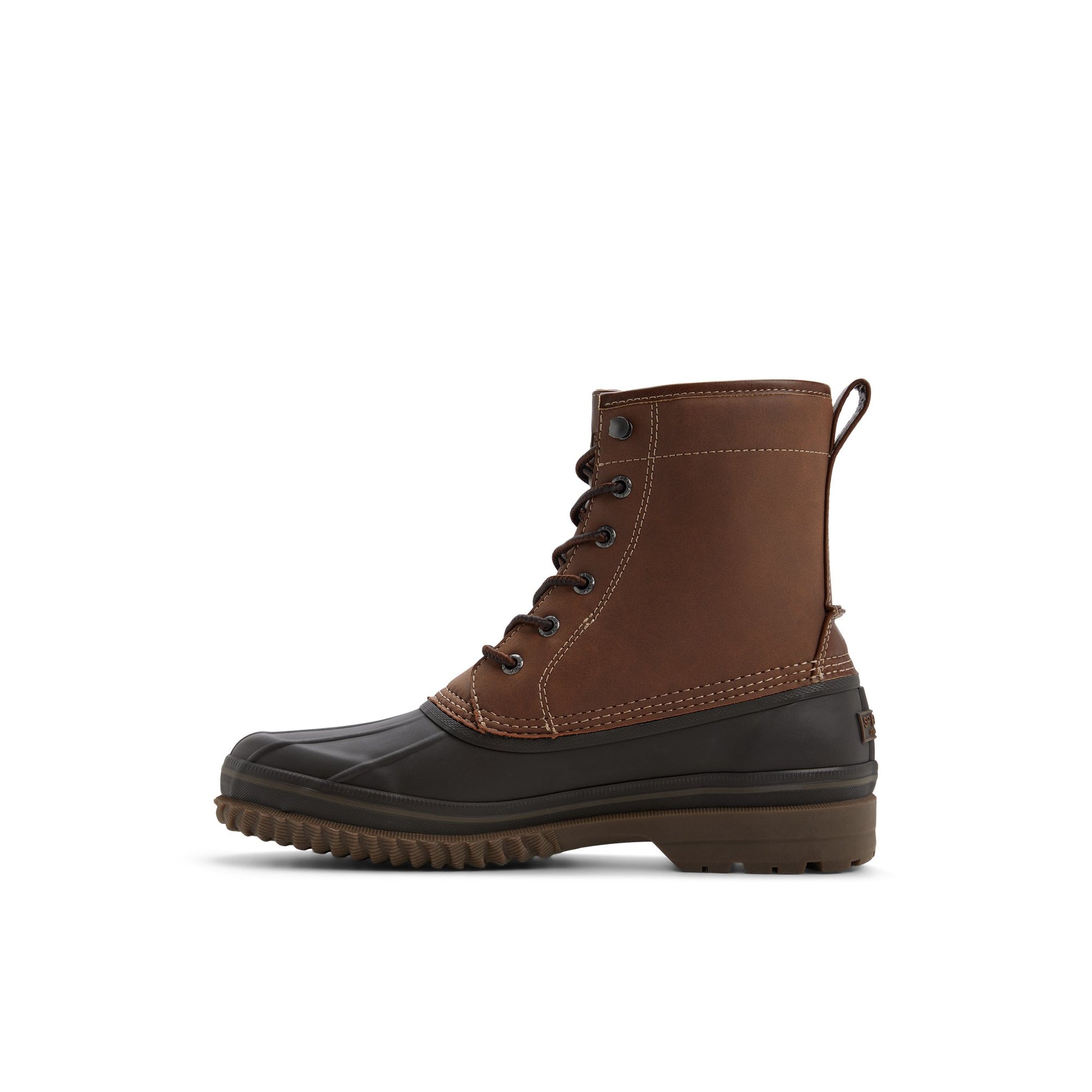 Three-quarter angle of Medium brown Drakeboot tl_mm Duck Boots's back side