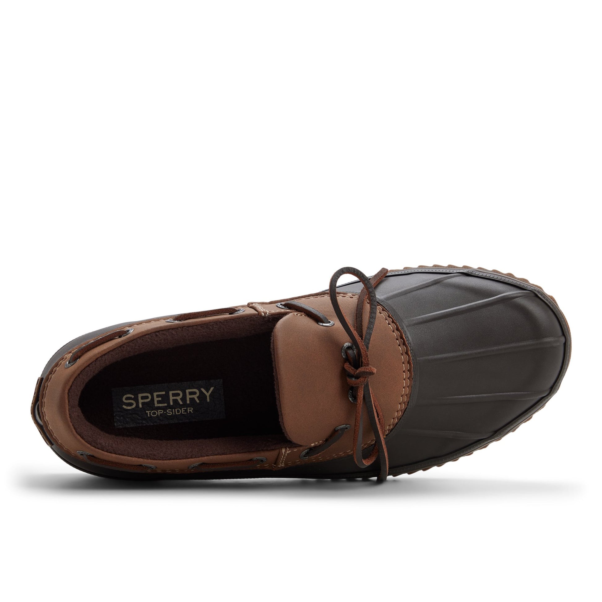 Top-down view of the Brown Drake1eye tl_mm Duck Boots