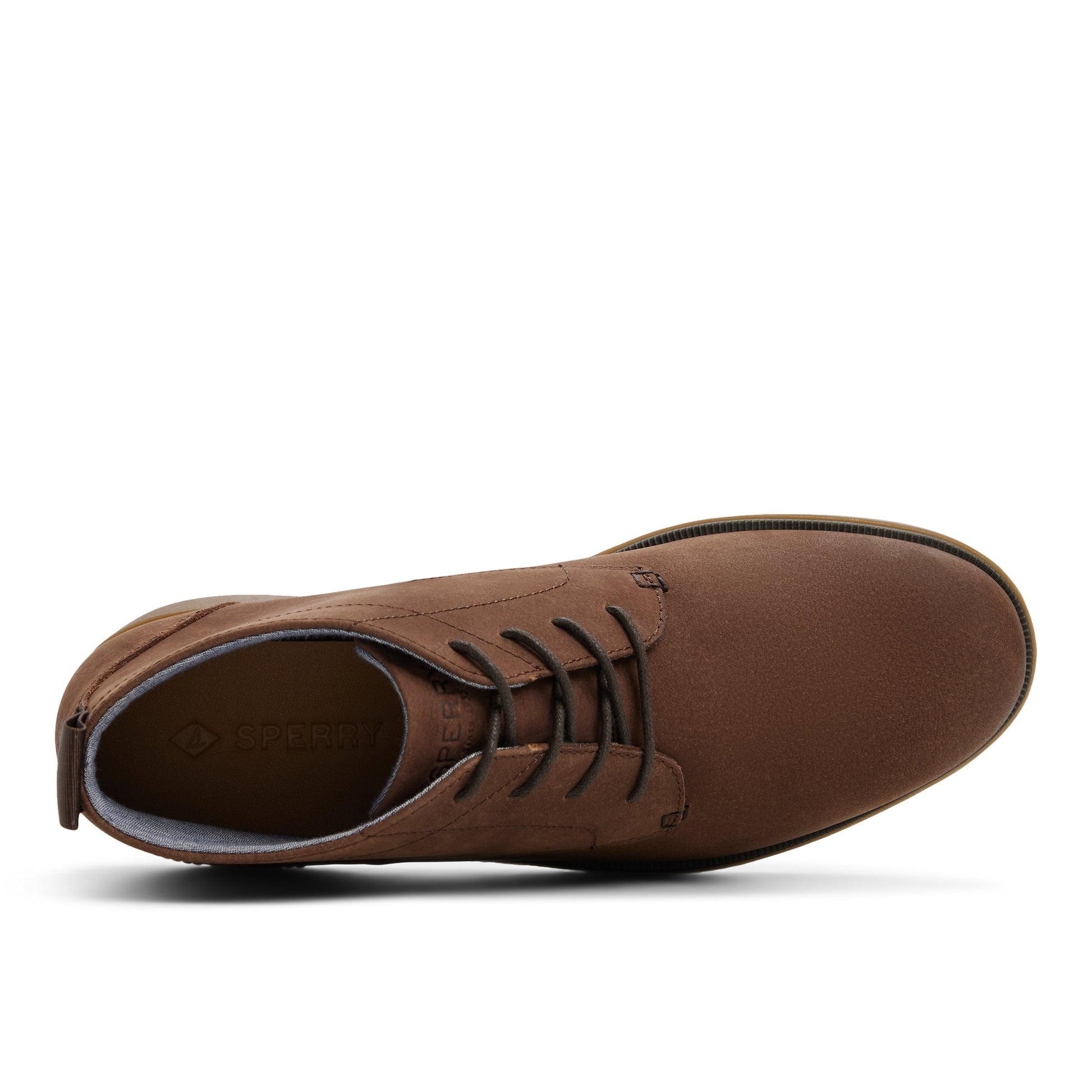 Top-down view of the Dark brown Newman ck ii_mm Chukka Boots