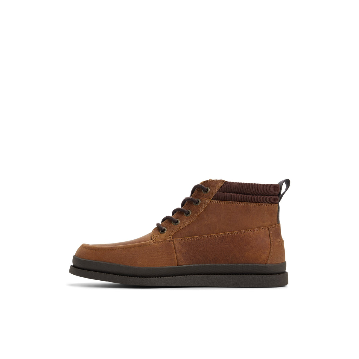 Three-quarter angle of Taupe Tour Moc Mid Top Sneaker Chukka Boots's back side