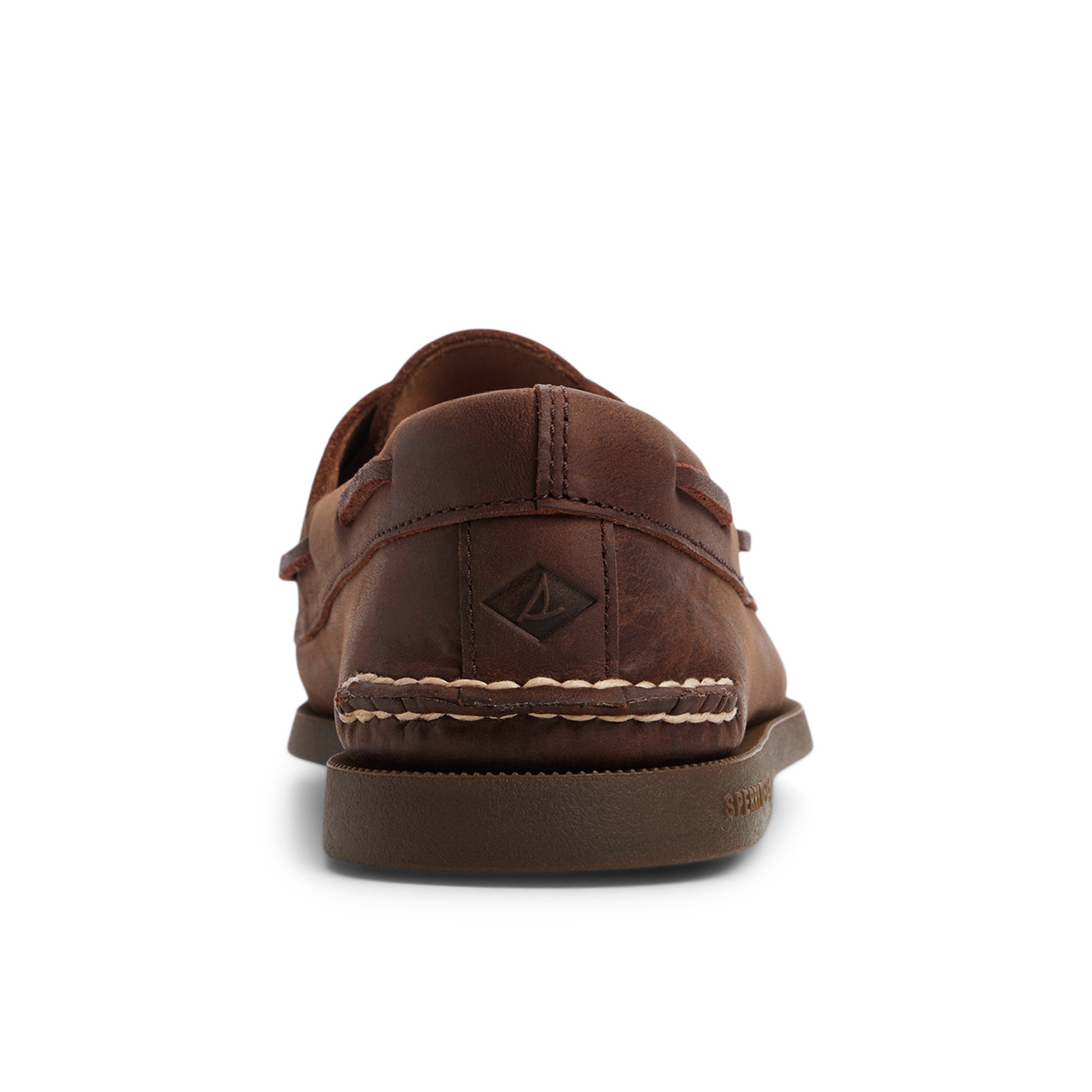 Three-quarter angle of Dark brown Authentic Original™ 2-Eye Cross Lace Boat Shoe Boat Shoe's front side