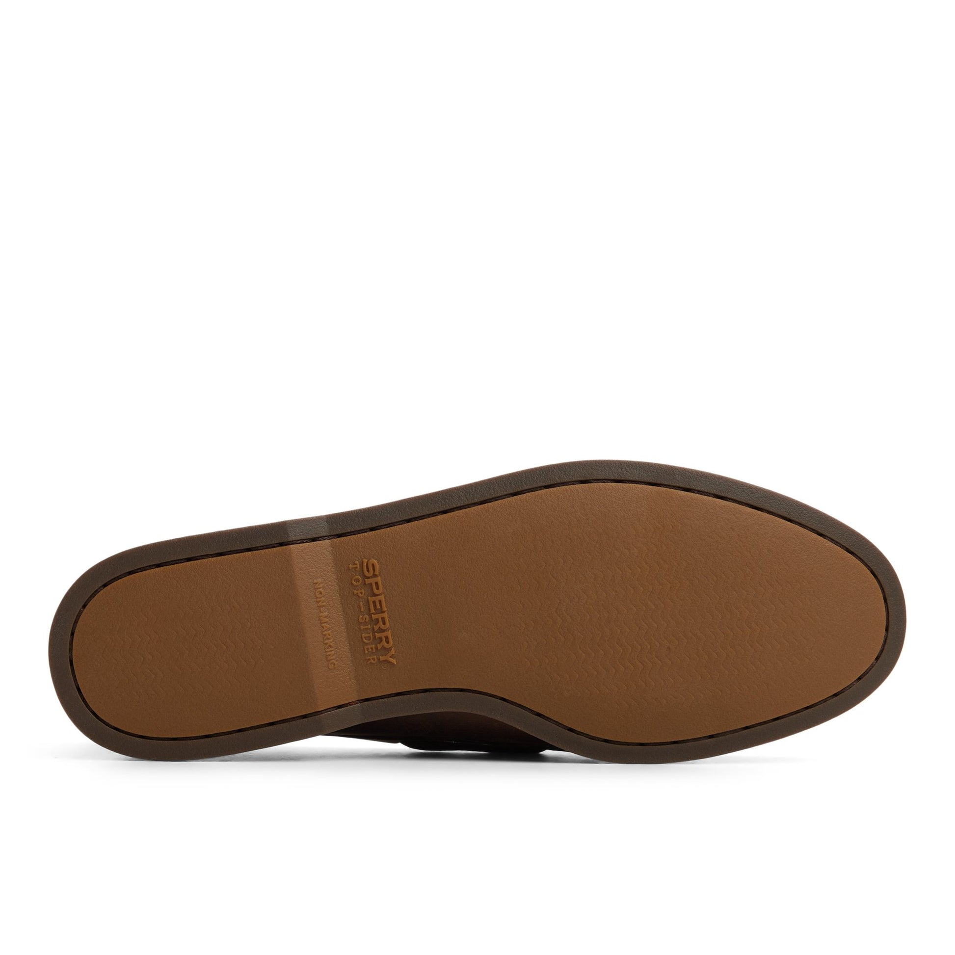 Close-up of the Dark brown Authentic Original™ 2-Eye Cross Lace Boat Shoe Boat Shoe