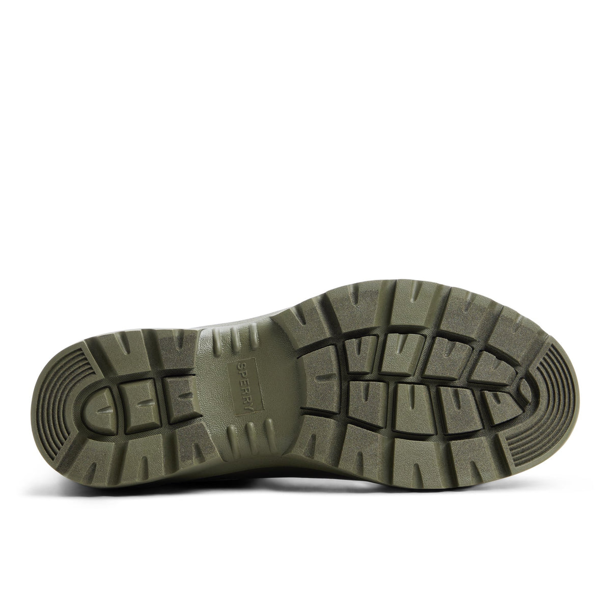 Close-up of the Olive Cloudburst_mm Rain Boots