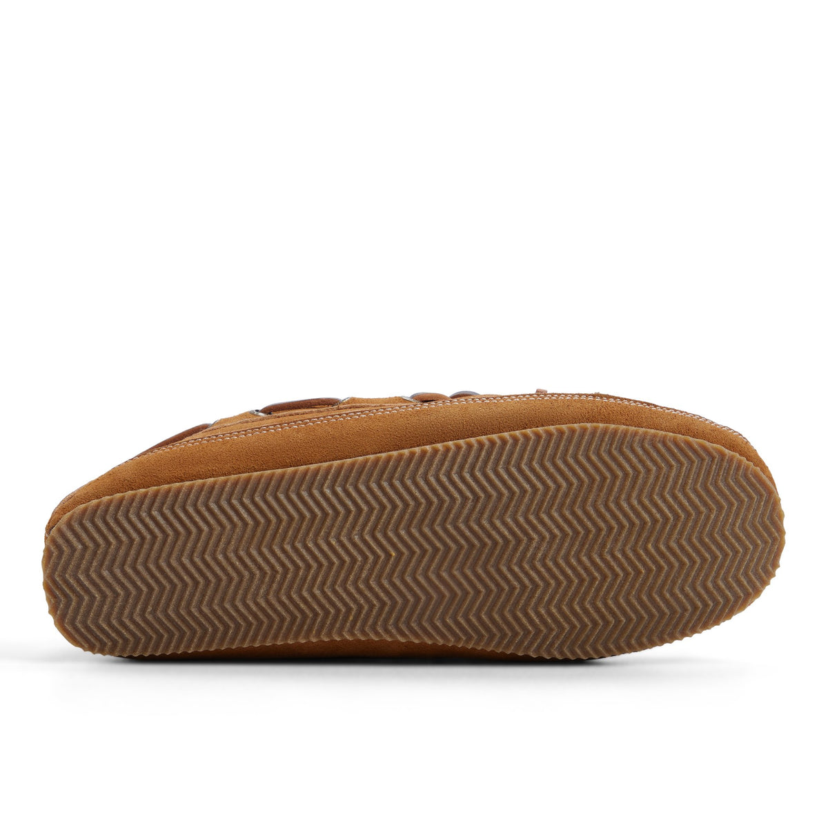 Close-up of the Tan Muskoka Warm Lined 1-Eye Slipper